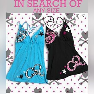 IN SEARCH OF THIS SO CAL TOP IN BLUE OR BLACK